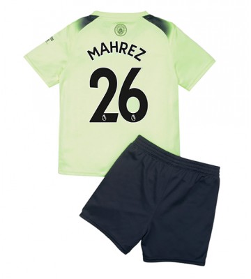 Manchester City Riyad Mahrez #26 Tredjedraktsett Barn 2022-23 Kortermet (+ Korte bukser)